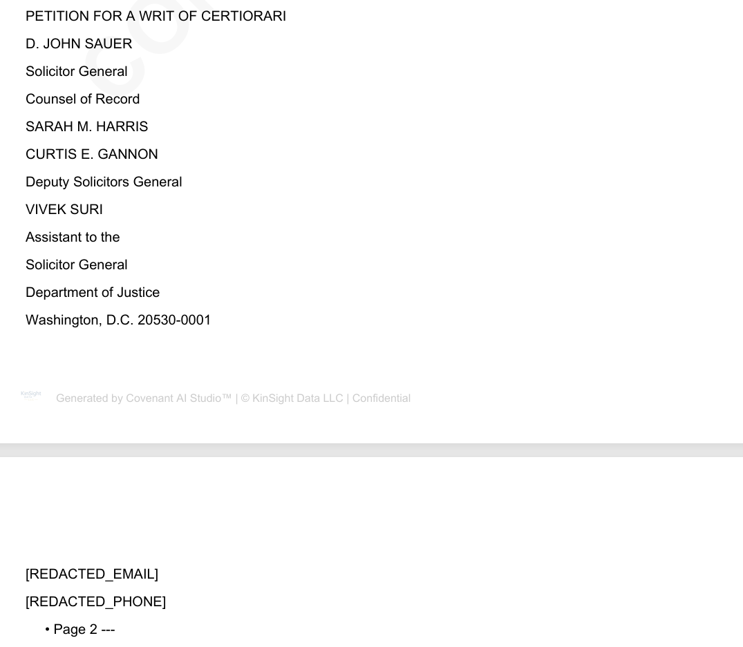 Redacted working copy preview